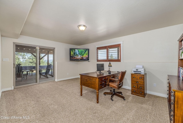 8718 W Sausser Dr, Coeur Dalene, ID 83814 - home office featuring carpet floors and plenty of natural light
