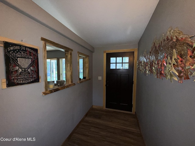 3135 Paradise Valley Rd, Bonners Ferry, ID 83805 - entryway with wood finished floors and baseboards