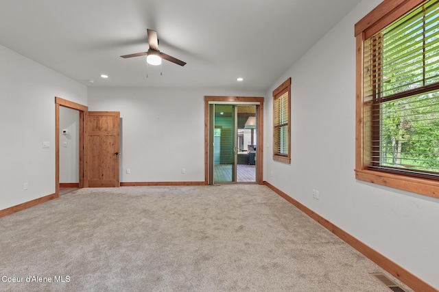 357 Odonnell Dr, Dover, ID 83825 - empty room with ceiling fan, carpet, and recessed lighting