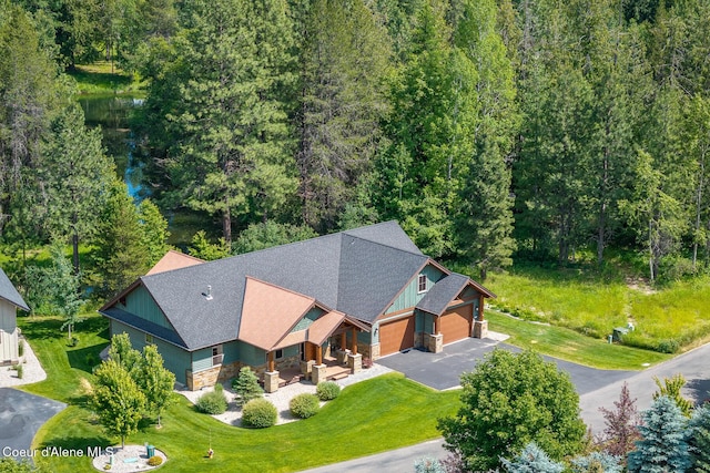 357 Odonnell Dr, Dover, ID 83825 - aerial view of property and surrounding area featuring a heavily wooded area