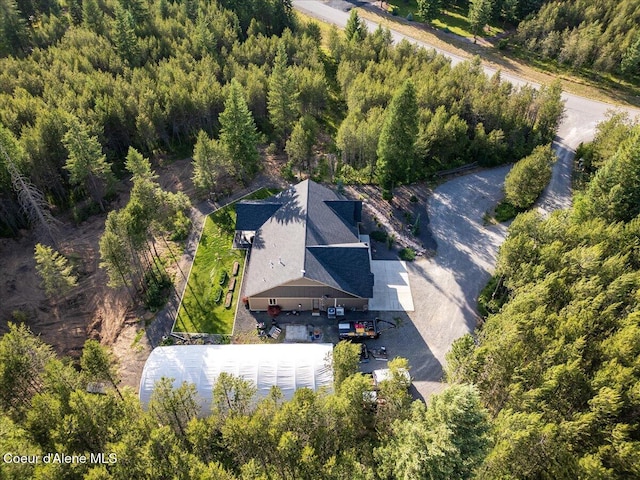 20770 N Penobscot Rd, Rathdrum, ID 83858 - aerial view of property and surrounding area with a heavily wooded area