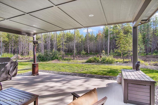 20770 N Penobscot Rd, Rathdrum, ID 83858 - view of patio with a forest view