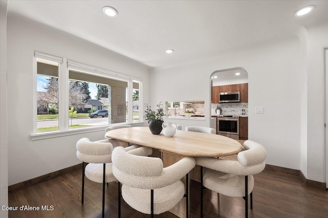 1217 E Montana Ave, Coeur Dalene, ID 83814 - dining room with plenty of natural light, dark wood-style floors, and recessed lighting