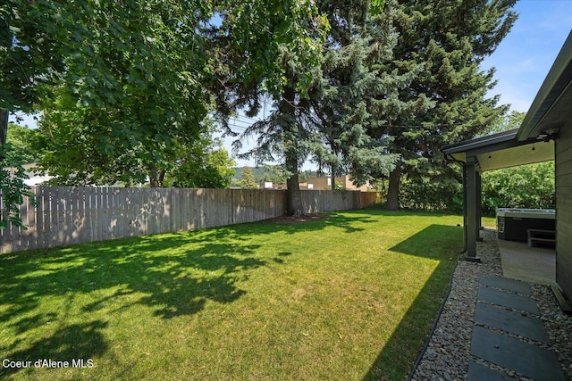1217 E Montana Ave, Coeur Dalene, ID 83814 - fenced backyard with a hot tub