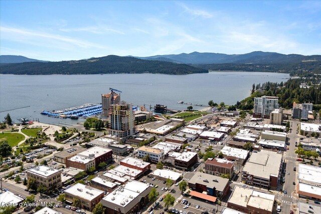 1217 E Montana Ave, Coeur Dalene, ID 83814 - drone / aerial view of a water and mountain view