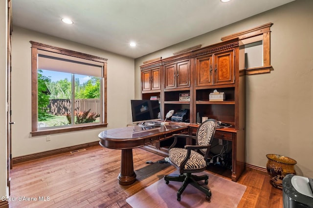 11 Canoe Cv, Dover, ID 83825 - home office with wood finished floors and recessed lighting