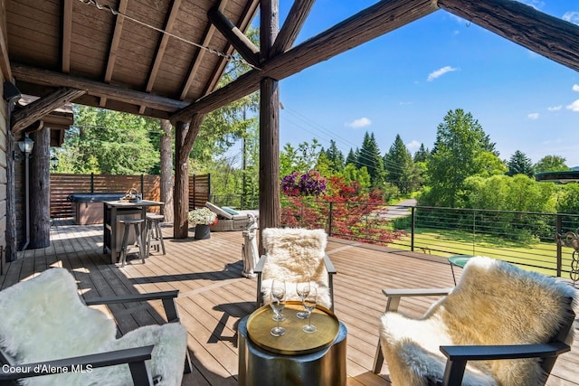 11 Canoe Cv, Dover, ID 83825 - view of wooden deck
