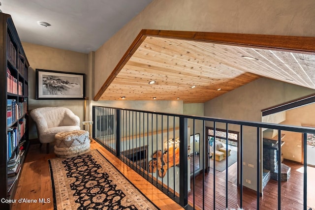 11 Canoe Cv, Dover, ID 83825 - hallway featuring lofted ceiling and wood finished floors