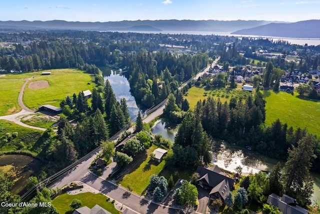 11 Canoe Cv, Dover, ID 83825 - aerial overview of property's location with a water and mountain view