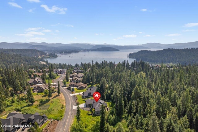 3742 W Cielo View Ct, Coeur Dalene, ID 83814 - aerial view of a water and mountain view and a forest