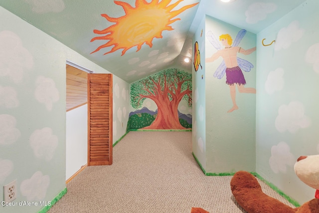 7722 W Clemetson Rd, Coeur Dalene, ID 83814 - hall featuring lofted ceiling and carpet floors