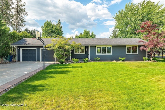 502 W 14th Ave, Post Falls, ID 83854 - ranch-style home featuring driveway, a front yard, and a garage