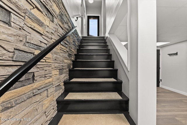 502 W 14th Ave, Post Falls, ID 83854 - stairs featuring wood finished floors and baseboards