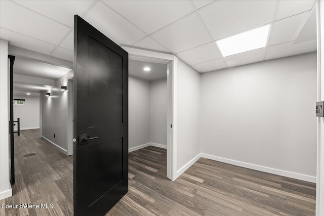 502 W 14th Ave, Post Falls, ID 83854 - corridor featuring wood finished floors and a drop ceiling