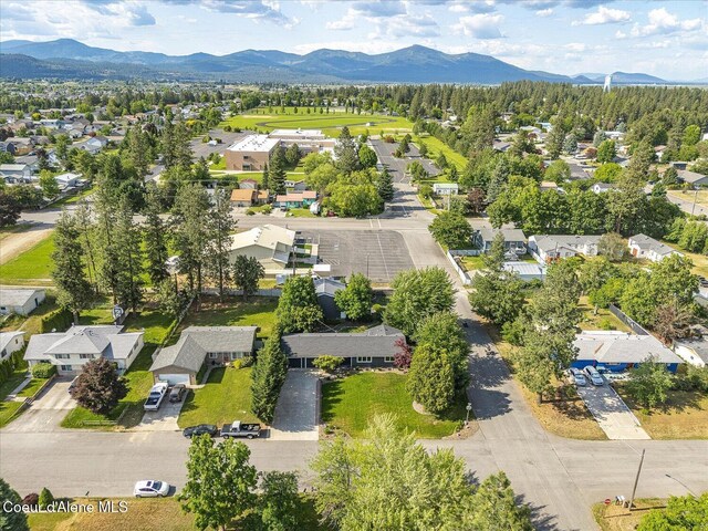 502 W 14th Ave, Post Falls, ID 83854 - aerial view of residential area featuring a mountain backdrop