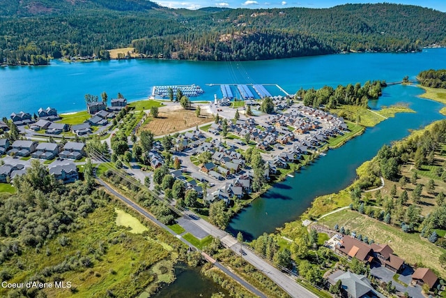 52 Peggys Ct, Dover, ID 83825 - aerial view of property's location featuring a water and mountain view