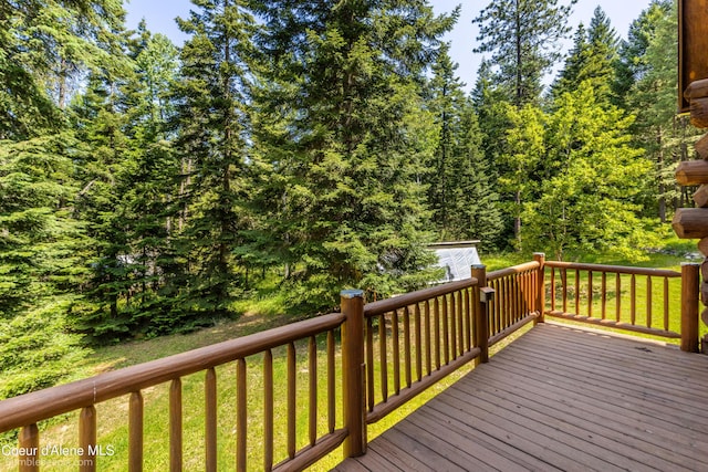 4900 E Hudlow Rd, Hayden, ID 83835 - deck with a lawn