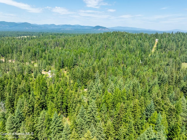 4900 E Hudlow Rd, Hayden, ID 83835 - drone / aerial view of a heavily wooded area and a mountainous background