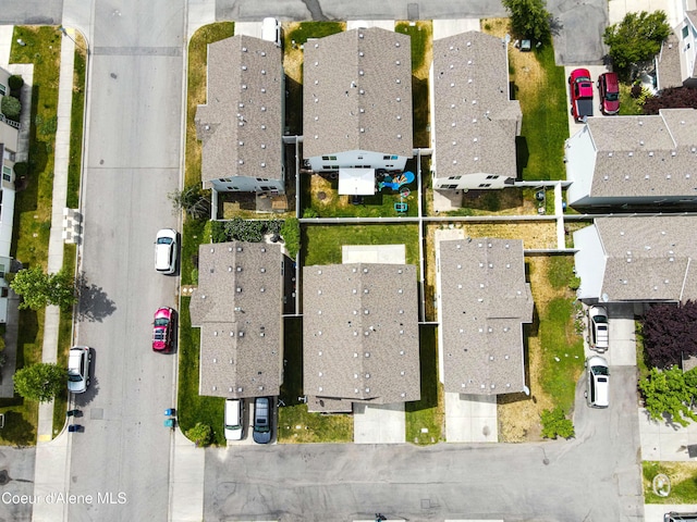 7833 N Hilliard Ct, Coeur Dalene, ID 83815 - aerial perspective of suburban area with property boundaries highlighted