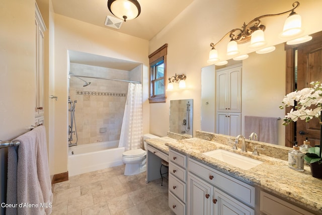 5841 W Clemetson Rd, Coeur Dalene, ID 83814 - bathroom with shower / bathtub combination with curtain and vanity