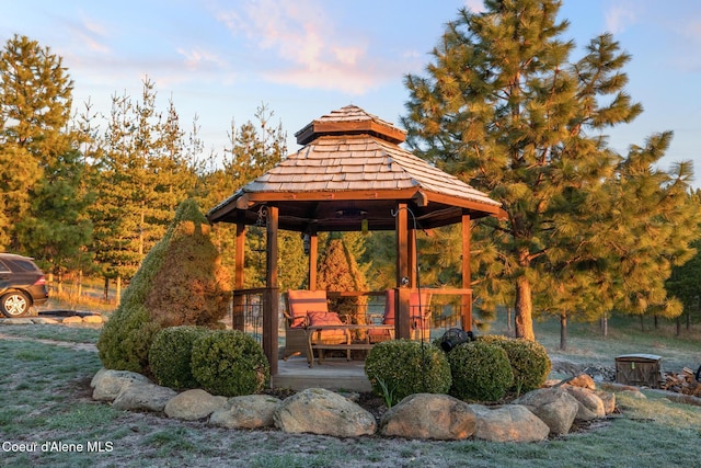 5841 W Clemetson Rd, Coeur Dalene, ID 83814 - view of patio featuring a gazebo