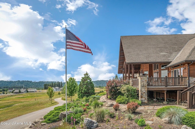 5841 W Clemetson Rd, Coeur Dalene, ID 83814 - view of yard featuring a wooden deck