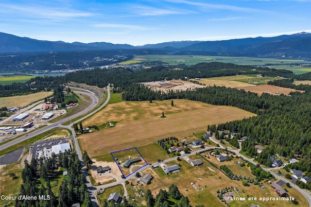 64 Heights Loop, Bonners Ferry, ID 83805 - view of property location featuring property parcel outlined and a mountainous background