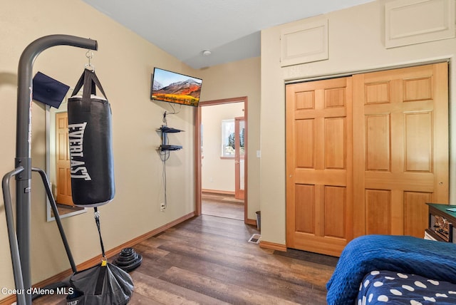 64 Heights Loop, Bonners Ferry, ID 83805 - bedroom featuring dark wood-type flooring and baseboards