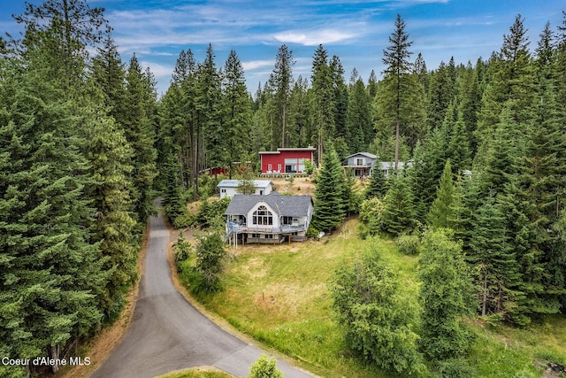 7605 W Sanders Rd, Coeur Dalene, ID 83814 - aerial view of property and surrounding area with a forest