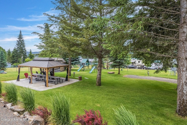 7605 W Sanders Rd, Coeur Dalene, ID 83814 - view of community with a gazebo and a lawn