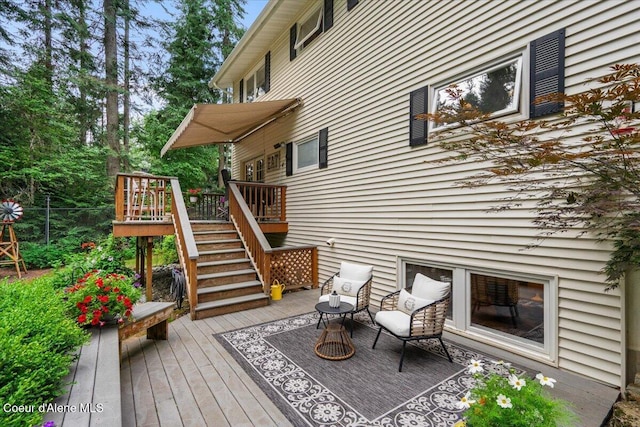 12321 N Sherwood Ct, Hayden, ID 83835 - deck featuring stairway