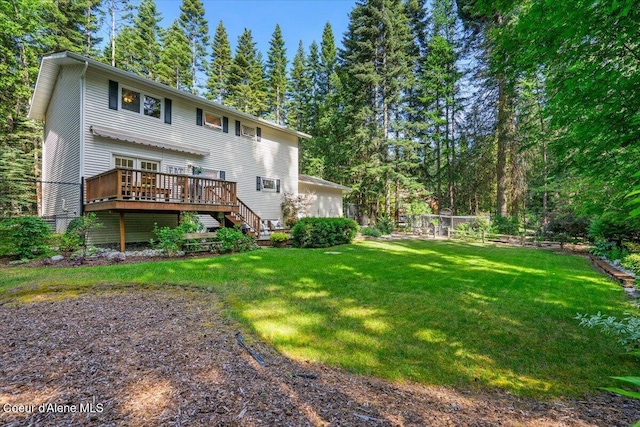 12321 N Sherwood Ct, Hayden, ID 83835 - back of property featuring a deck