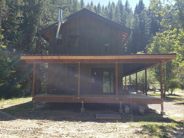 1007 Ruby Creek Rd, Naples, ID 83847 - view of front of home with a forest view