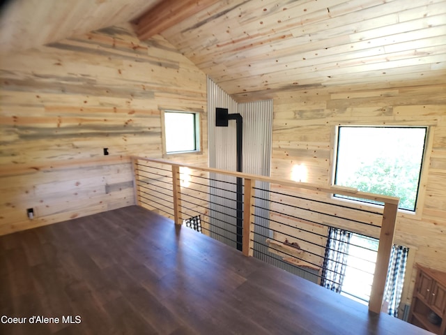1007 Ruby Creek Rd, Naples, ID 83847 - additional living space featuring wood walls, healthy amount of natural light, and wood ceiling