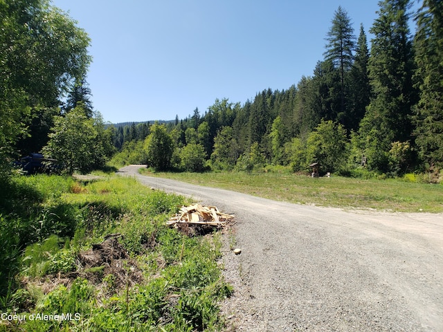 1007 Ruby Creek Rd, Naples, ID 83847 - view of dirt / gravel road with a wooded view