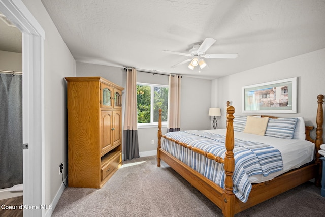 120 E Walnut Ave, Coeur Dalene, ID 83814 - bedroom with light carpet, a textured ceiling, and ceiling fan