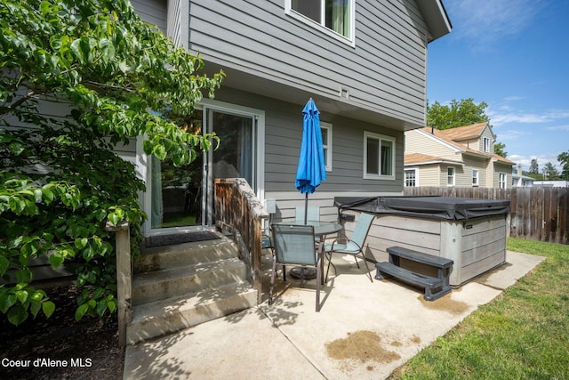120 E Walnut Ave, Coeur Dalene, ID 83814 - view of patio with a hot tub