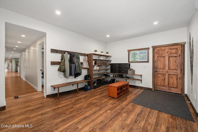 3772 S Schilling Loop, Post Falls, ID 83854 - office area featuring dark wood-type flooring and recessed lighting