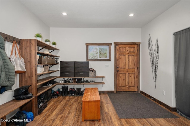 3772 S Schilling Loop, Post Falls, ID 83854 - home office featuring wood finished floors and recessed lighting