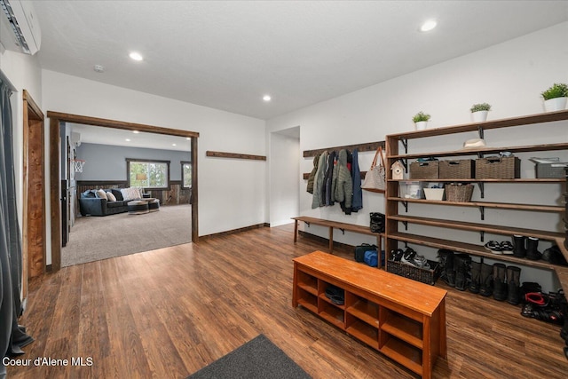 3772 S Schilling Loop, Post Falls, ID 83854 - interior space featuring recessed lighting, wood finished floors, and an AC wall unit