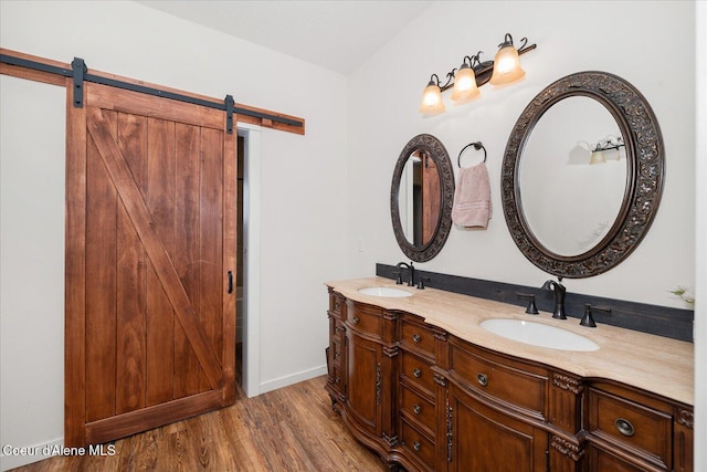3772 S Schilling Loop, Post Falls, ID 83854 - full bath with double vanity and wood finished floors