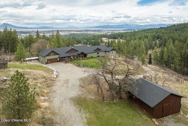 3772 S Schilling Loop, Post Falls, ID 83854 - view of subject property with a forest and a mountainous background