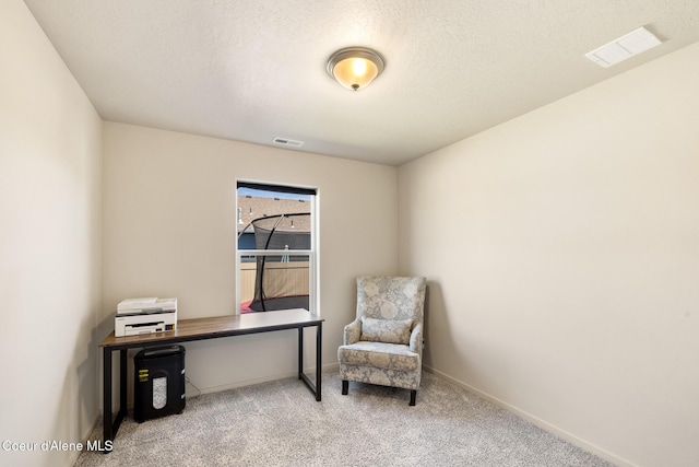 10413 N Belgrave Loop, Hayden, ID 83835 - office area with carpet floors and a textured ceiling