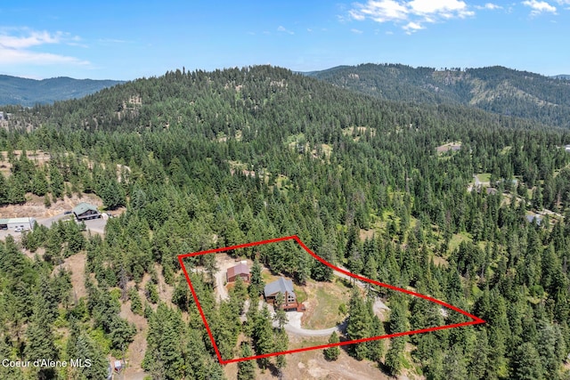 1529 S Saddleback Dr, Coeur Dalene, ID 83814 - view of property location with a forest and property parcel outlined