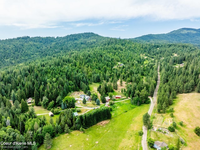 19441 N Rustic Ridge Trl, Rathdrum, ID 83858 - bird's eye view of a heavily wooded area and a mountain backdrop