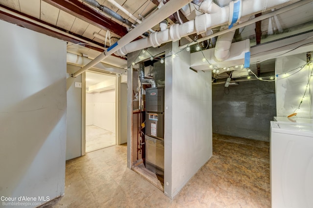 421 W Walnut Ave, Coeur Dalene, ID 83814 - unfinished basement with washer / clothes dryer and heating unit