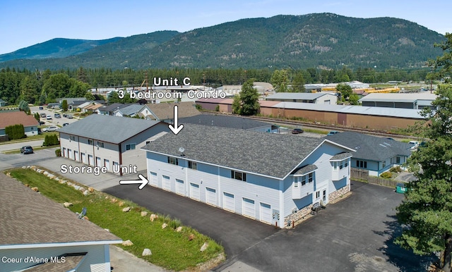 1313 N Division Ave Unit C, Sandpoint, ID 83864 - aerial view of residential area with a mountain backdrop