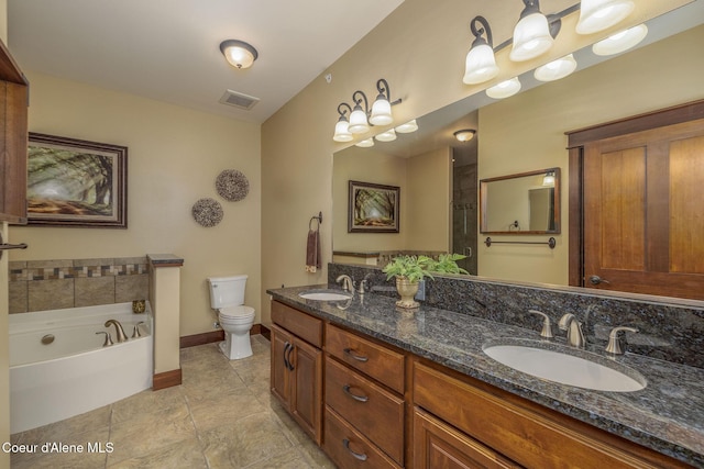2050 N Main St, Coeur Dalene, ID 83814 - bathroom with double vanity, a bath, and tile patterned floors