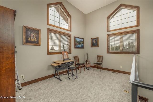 2050 N Main St, Coeur Dalene, ID 83814 - carpeted office space with baseboards and high vaulted ceiling