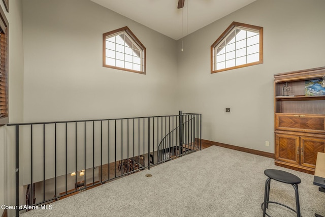 2050 N Main St, Coeur Dalene, ID 83814 - interior space with ceiling fan and a high ceiling